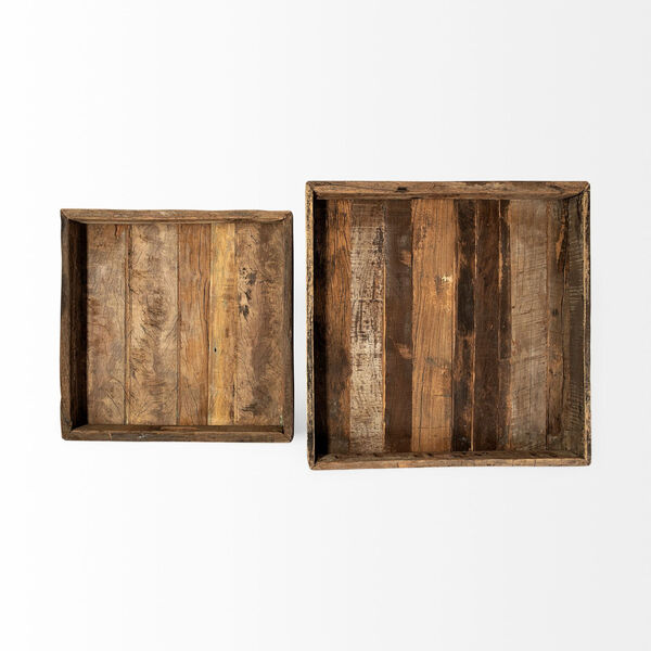 Carson Brown Small Reclaimed Wood Tray, image 4