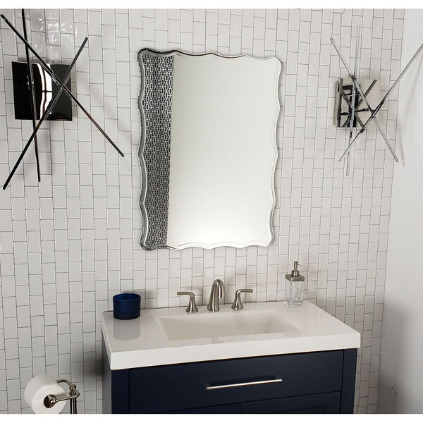 Ridge Silver 24 x 40-Inch Rectangular Frameless Bathroom Mirror, image 4