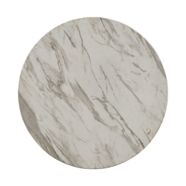 Danica White Faux Marble End Table, image 3