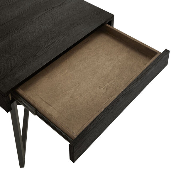 Hunter Black End Table with One Drawer, image 3