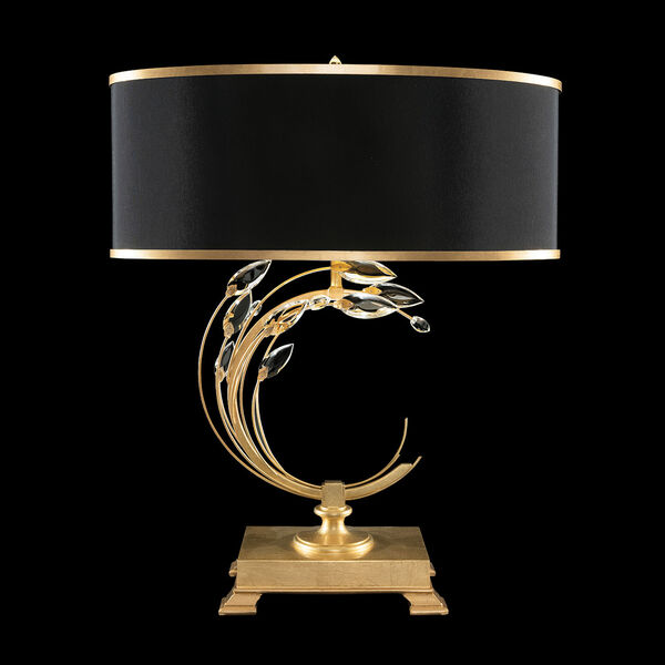 Crystal Laurel Gold and Black One-Light Table Lamp, image 1