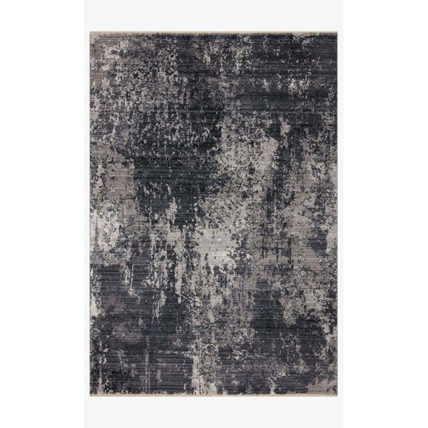 Samra Charcoal and Silver Rectangular: 9 Ft. 6 In. x 13 Ft. 1 In. Area Rug, image 1