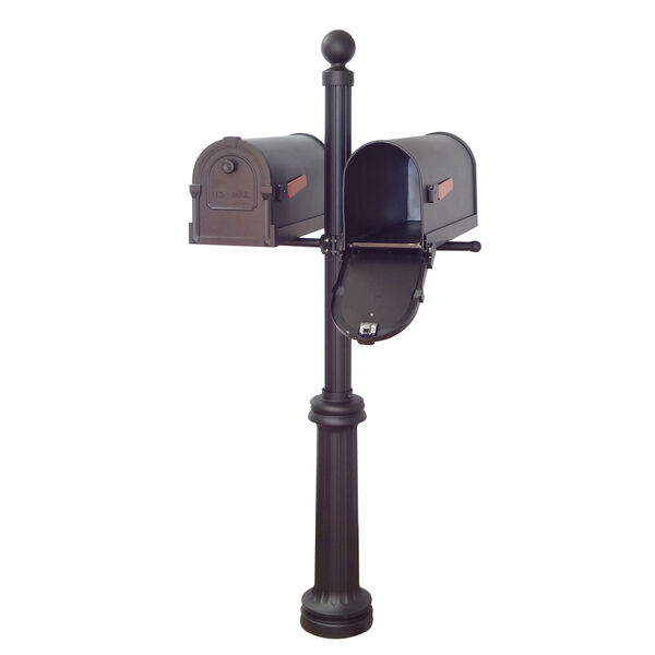 Savannah Curbside Mailboxes and Fresno Double Mount Mailbox Post in Black, image 3