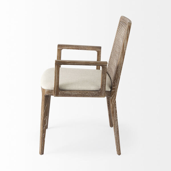 Clara Light Brown and Cream Dining Chair, image 3