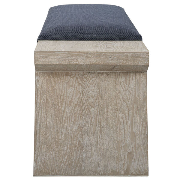 Davenport Natural and Navy Blue Bench, image 2