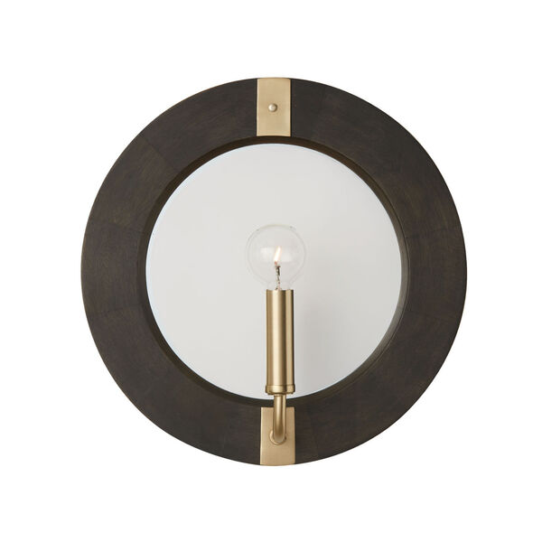 Finn Black Stain and Matte Brass One-Light Sconce, image 4