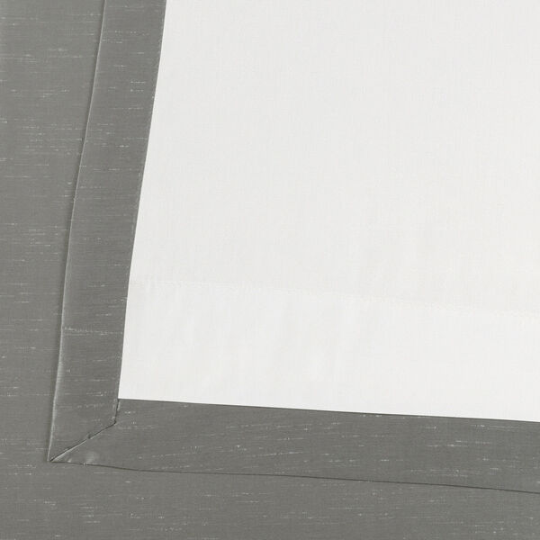 Silver Vintage Textured Faux Dupioni Silk Single Panel Curtain, 50 X 120, image 6