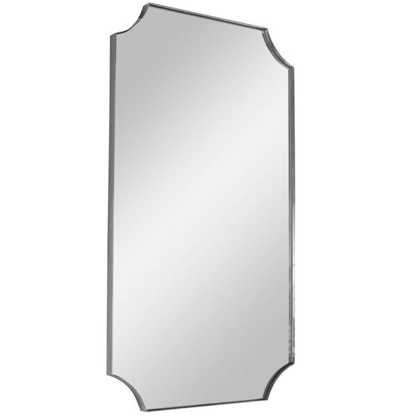 Lennox Polished Nickel Scalloped Corner Mirror, image 3
