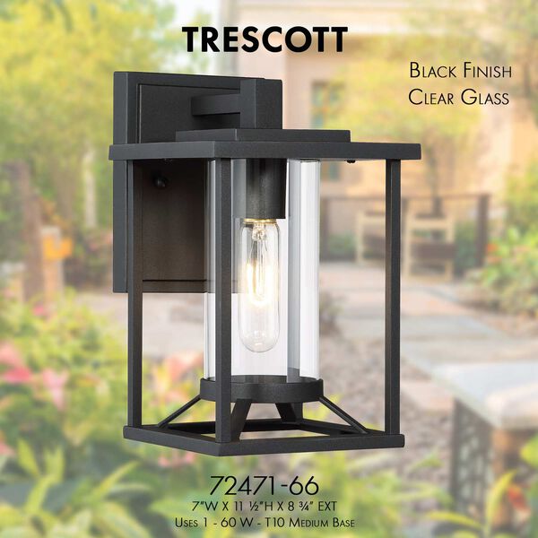 Trescott Black 11-Inch One-Light Outdoor Wall Sconce, image 14