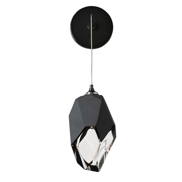 Chrysalis Ink One-Light Wall Sconce with Black Crystal Glass, image 1