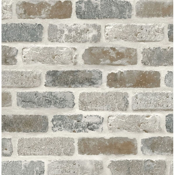 NextWall Washed Brick Peel and Stick Wallpaper, image 2