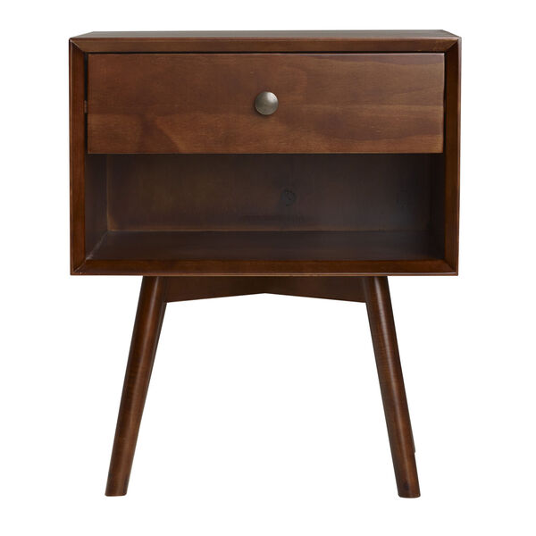 Brown One Drawer Nightstand, image 2