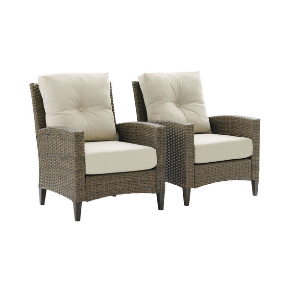 Rockport Brown Outdoor Wicker High Back Arm Chair Set, 2 Piece, image 5