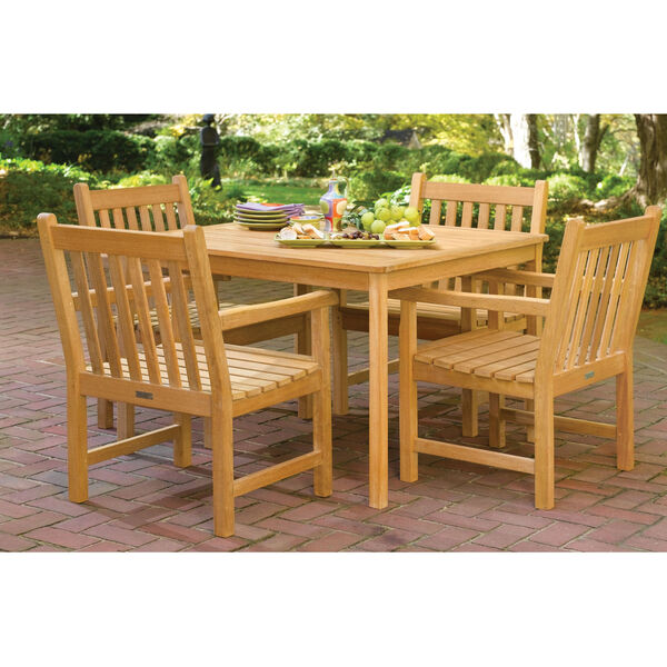 Classic Natural 42-Inch Patio Dining Set, 5-Piece, image 1