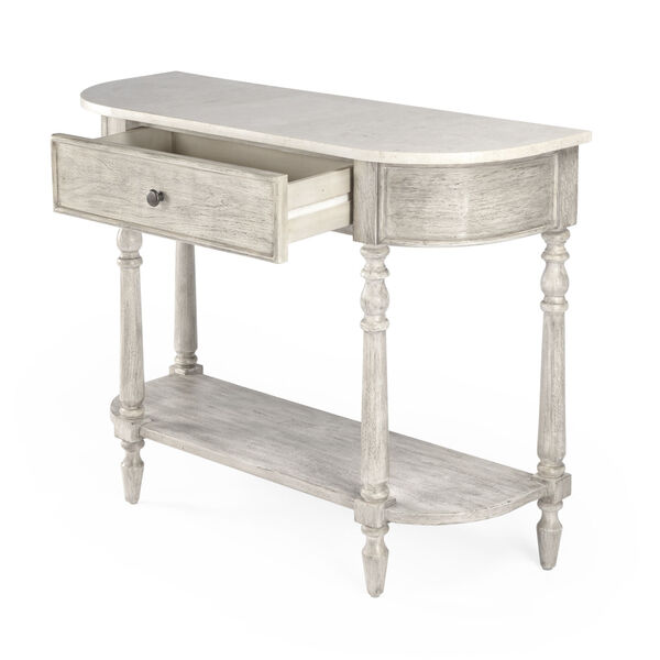 Danielle Gray Marble Console Table, image 2