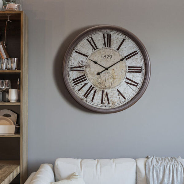 Gray and White Wall Clock, image 3