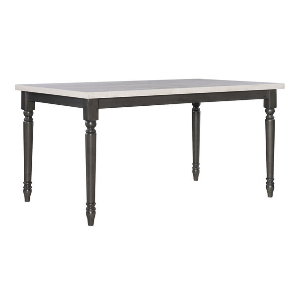 Mason Dark Grey and White Dining Table, image 1