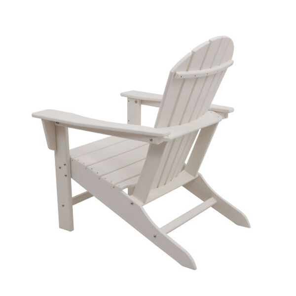 BellaGreen White Recycled Adirondack Set, Two Chairs with One Table, image 5