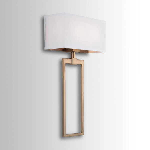 Aged Brass Two-Light Sconce, image 2