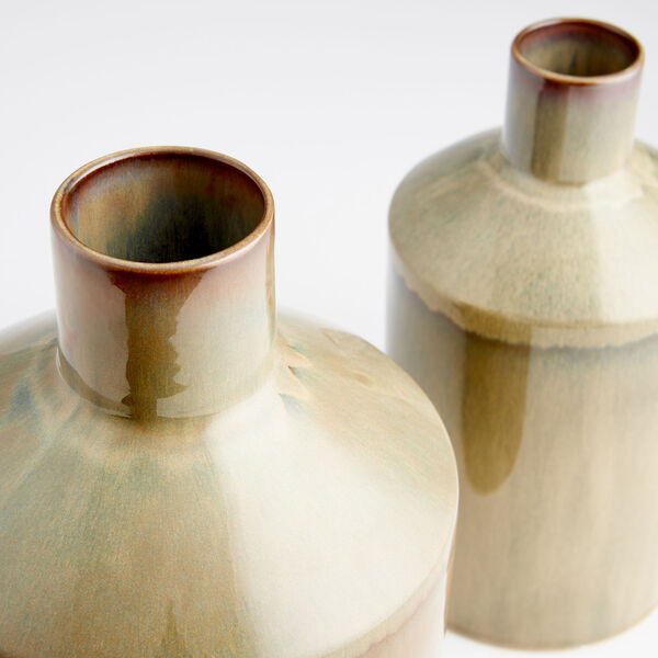 Olive Glaze 9-Inch Marbled Dreams Vase, image 3