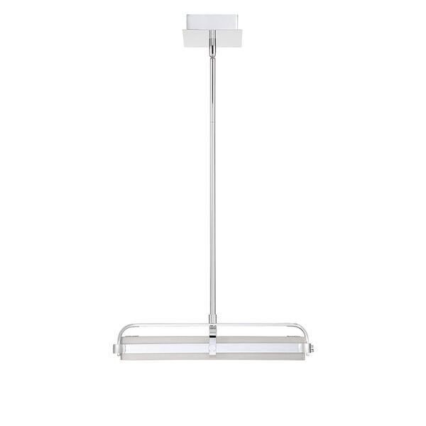 Annilo Chrome and Nickel LED Square Chandelier, image 5