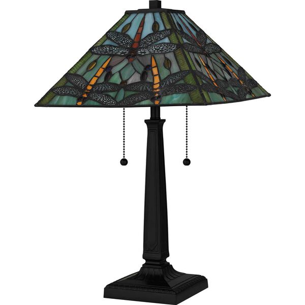 Kirkwood Matte Black Two-Light Table Lamp, image 2