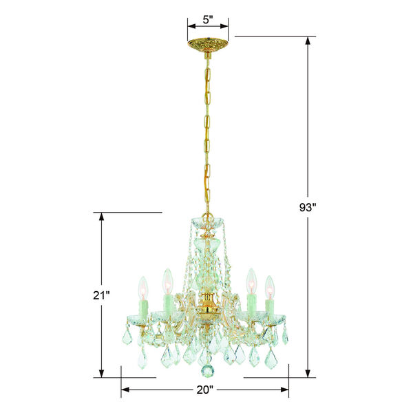 Maria Theresa Tall Five-Light Crystal Chandelier, image 5