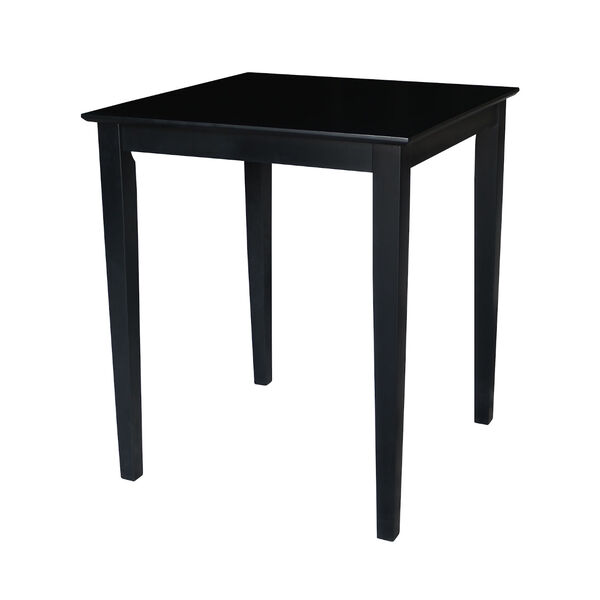 Black 30-Inch Gathering Height Table with Four Counter Stool, Five-Piece, image 3