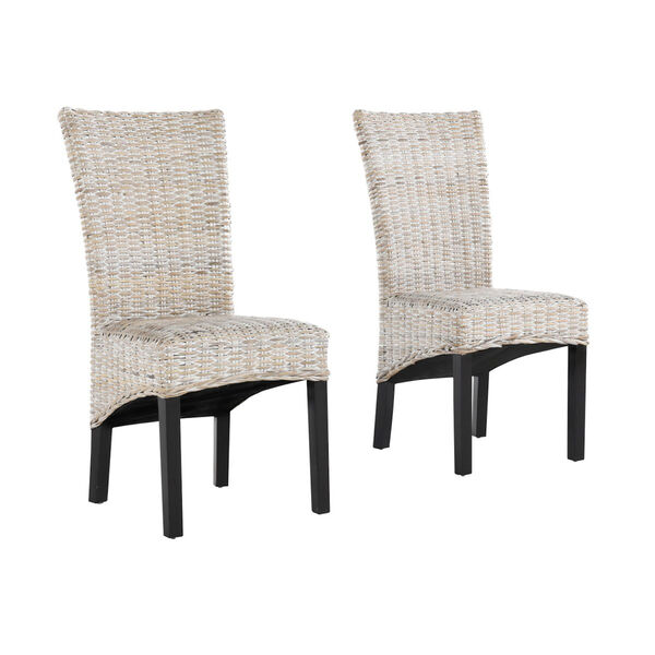 Bianca Whitewash and Black Dining Chair, Set of 2, image 1