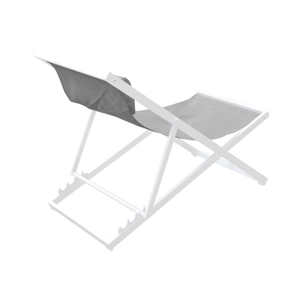 Wave White Outdoor Patio Lounge Chair, image 2
