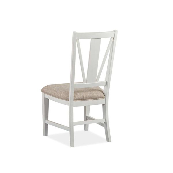 Heron Cove Aged Pewter Wood Dining Side Chair with Upholstered Seat, image 3