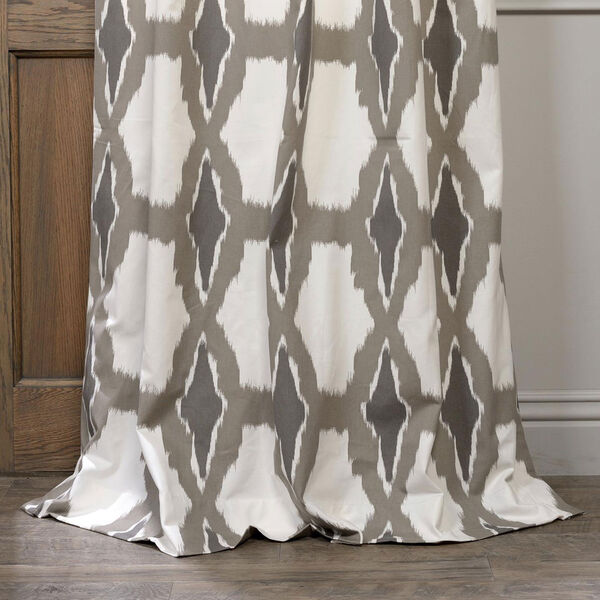 Sorong Grey Printed Single Curtain Panel 50 x 84, image 3