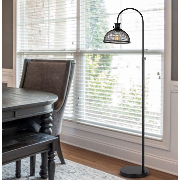 Lewiston Black One-Light Adjustable Floor Lamp, image 3