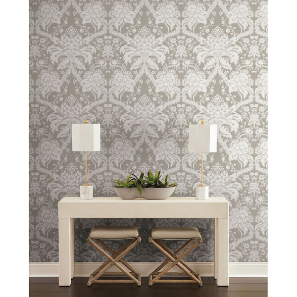 Damask Resource Library Beige 27 In. x 27 Ft. French Artichoke Wallpaper, image 1
