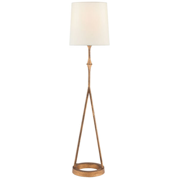 Dauphine Buffet Lamp in Gilded Iron with Linen Shade by Studio VC, image 1