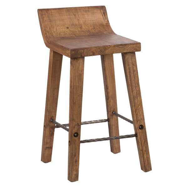 Piper Honey Brown Low Back Counter Stool, image 1