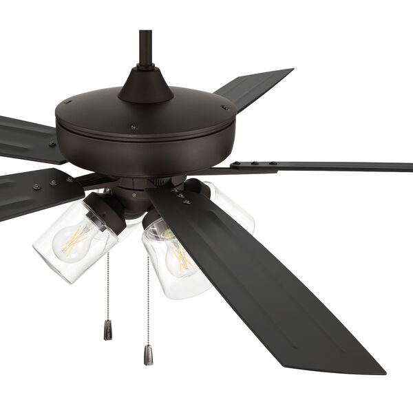 Super Pro Espresso 60-Inch LED Ceiling Fan with Clear Glass, image 4