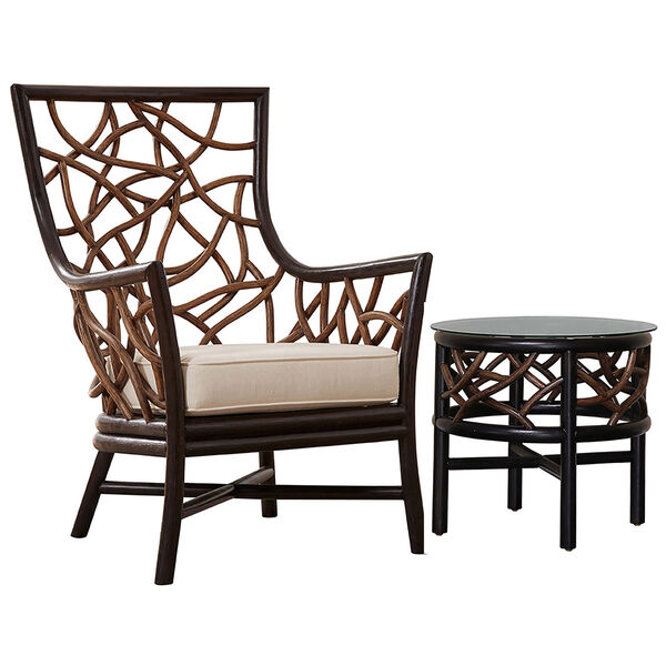 Trinidad Patriot Cherry Occasional Chair with End Table, image 1