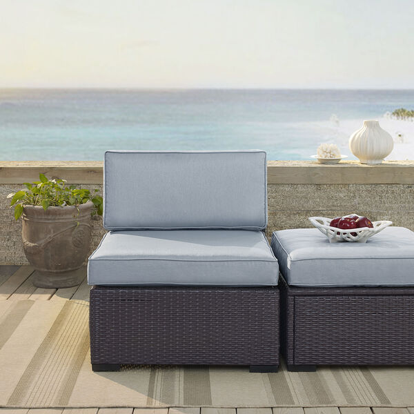 Biscayne Armless Chair With Mist Cushions, image 5