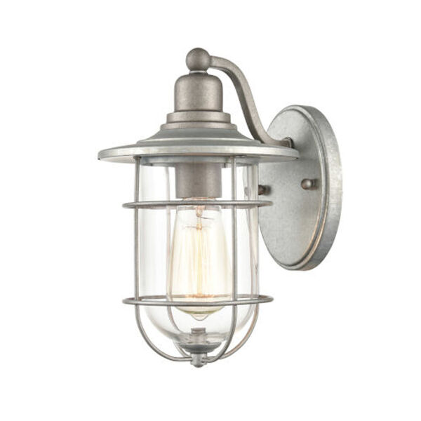Lex Galvanized One-Light Outdoor Wall Mount, image 1
