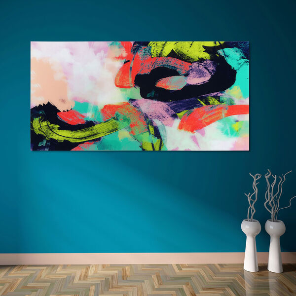 Colorful Frameless Free Floating Tempered Glass Wall Art, image 1