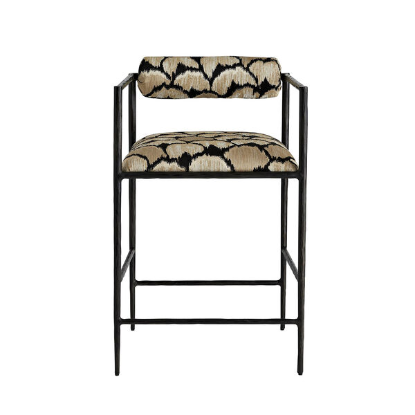 Barbana Natural Ocelot Embroidery Counter Stool, image 2