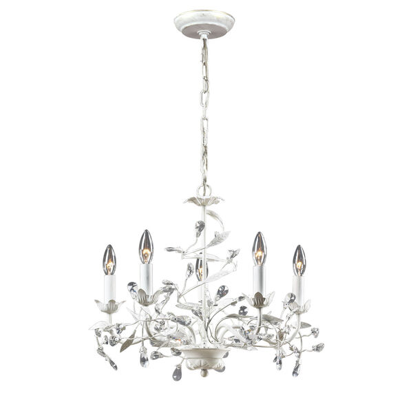 Circeo Five-Light Chandelier in Antique White, image 2