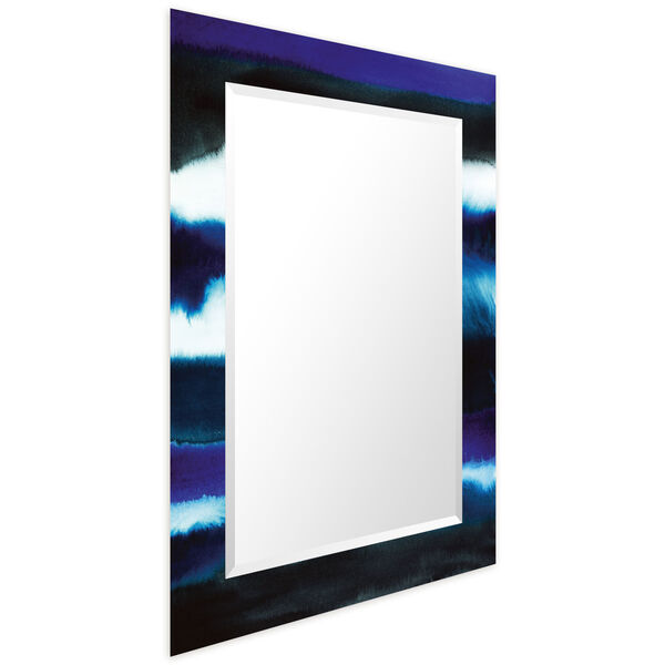 Run Off Blue 40 x 30-Inch Rectangular Beveled Wall Mirror, image 2