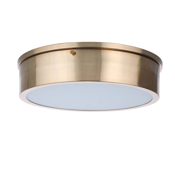 Fenn Satin Brass 13-Inch LED Flushmount, image 1