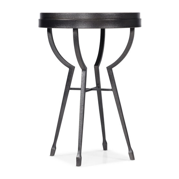 Commerce and Market Black Wood Metal Side Table, image 1