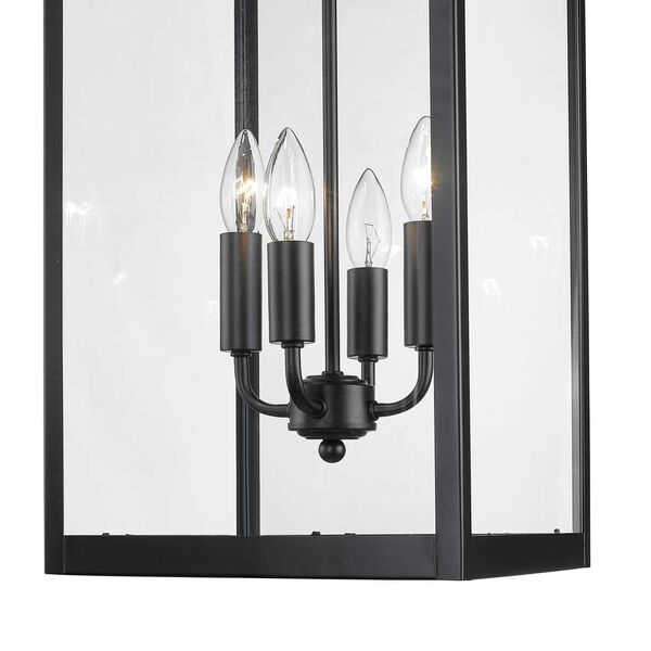 Barkeley Powder Coated Black 12-Inch Four-Light Outdoor Wall Sconce, image 5