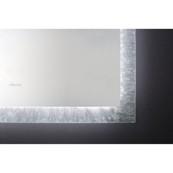 Frysta White 36 x 40 Inch LED Frameless Rectangualar Mirror with Dimmer and Defogger, image 5
