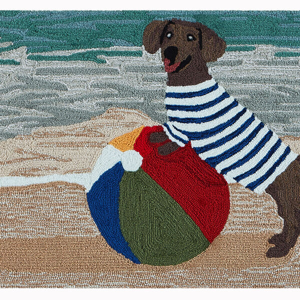 Liora Manne Frontporch Ocean 24 x 36 Inches Coastal Dog Indoor/Outdoor Rug, image 1