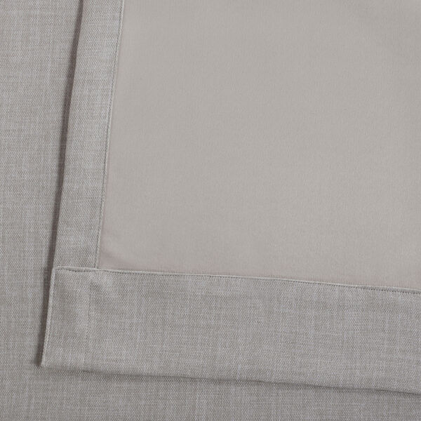 Beige Oatmeal 108 x 50 In. Faux Linen Blackout Curtain Single Panel, image 6